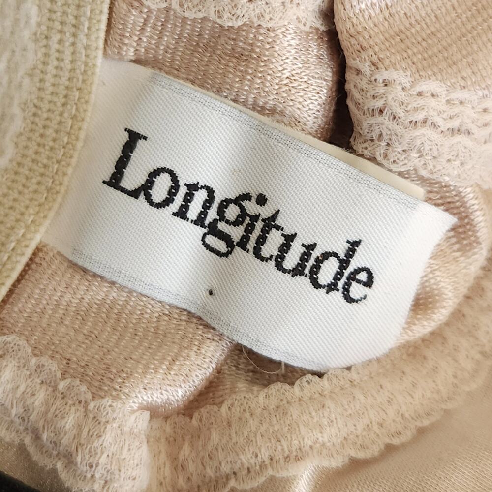 LONGITUDE Robby Len Swimwear vintage 70s one piece floral swimsuit dress Sz 10 T - Picture 9 of 9